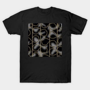 Gold chains pattern with goose foot T-Shirt